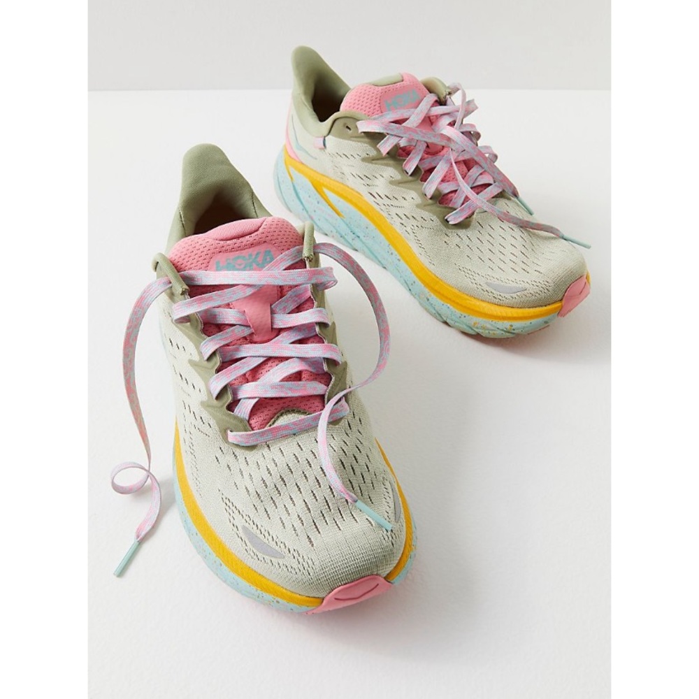 NWT Hoka x Free People Movement Clifton 8 Sneakers in Green Tea